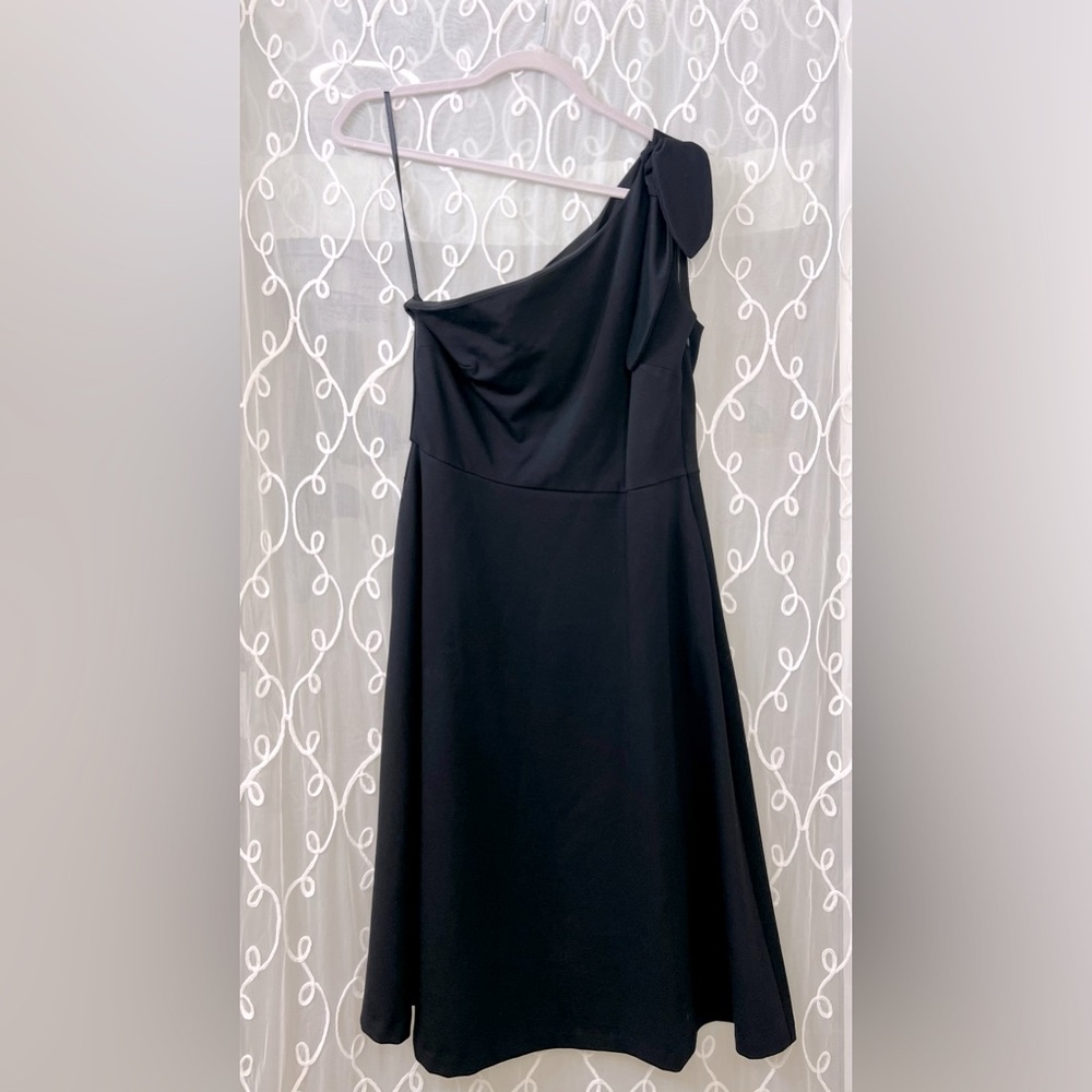 Banana Republic One-Shoulder Cocktail Dress LBD, Black, Size 6